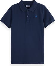 Scotch & Soda Kids' Core Garment Dyed Cotton Piqué Polo