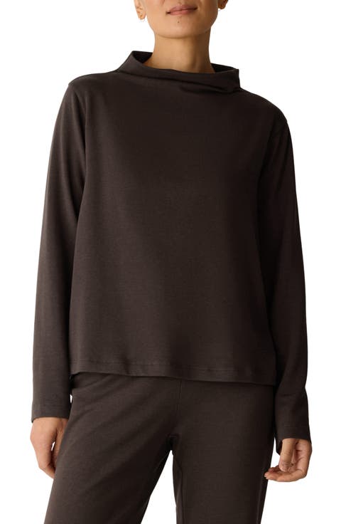 Funnel Neck Long Sleeve Top