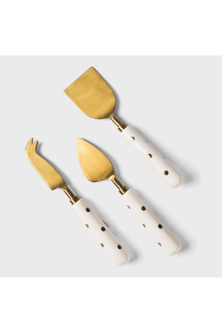 Sitara Cheese Server Set, Main, color, Gold