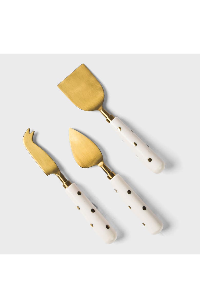 Mela Artisans Sitara Cheese Server Set, Main, color, Gold