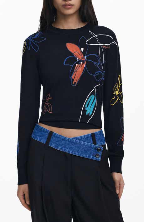 Desigual Floral Crewneck Sweater