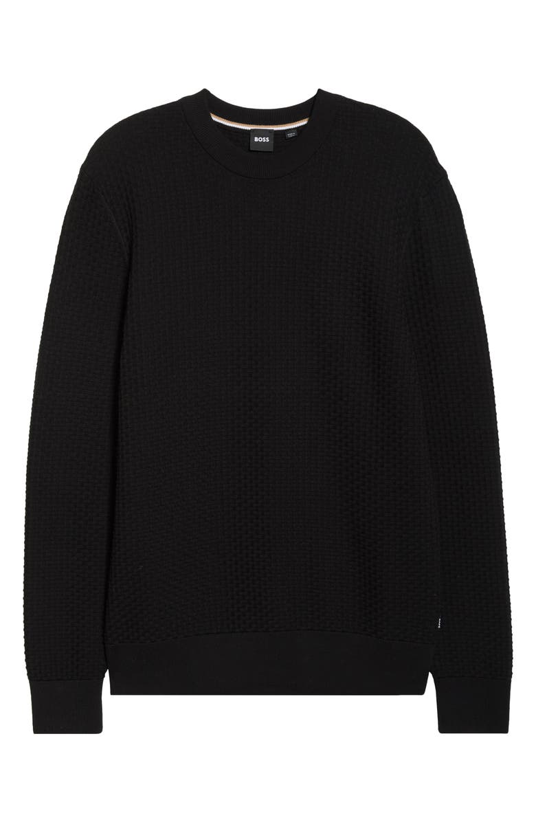 BOSS Imberto Textured Sweater, Main, color, Black