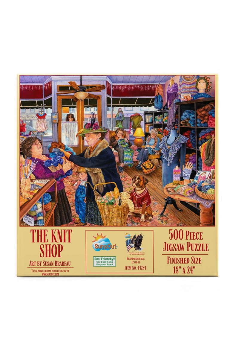 The Knit Shop 500 piece Jigsaw Puzzle for Adults, Alternate, color, Multicolor