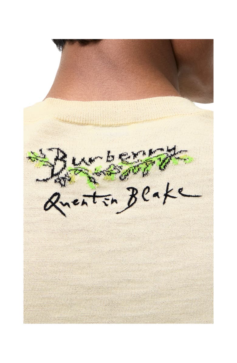 Burberry Wool Silk Brave Little Tree Sweater, Alternate, color, Ecru Beige