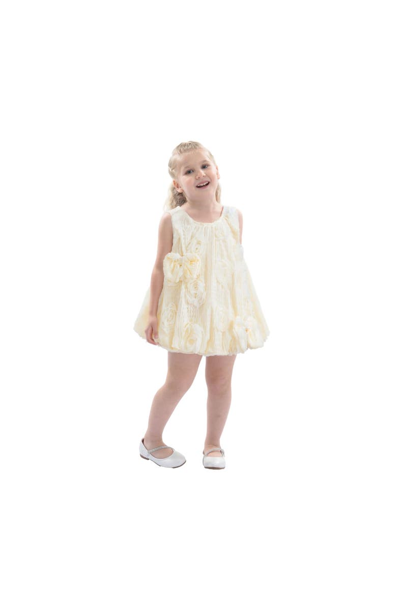 Tulleen Bow Flower Sleeveless Dress, Alternate, color, Ivory