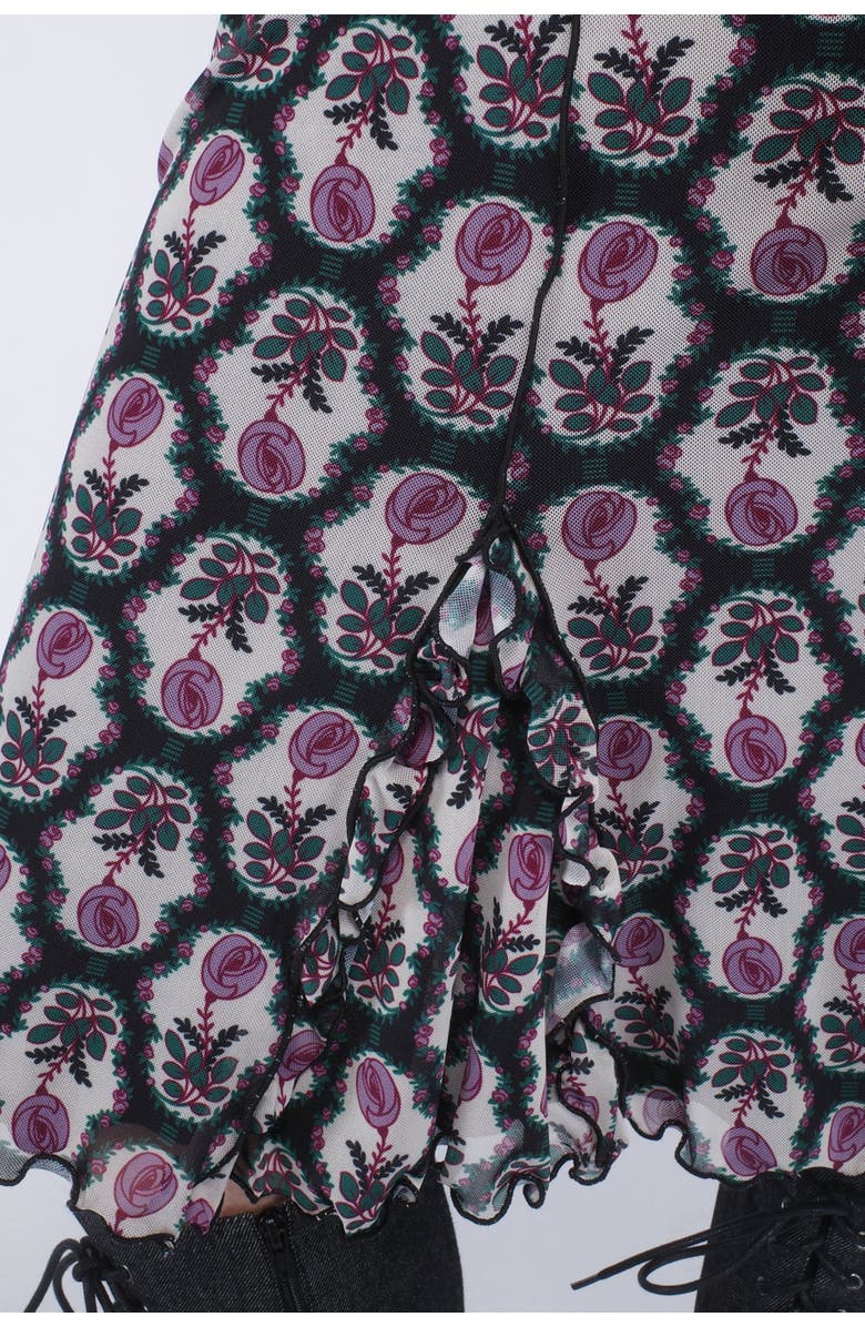 Anna Sui Sleeping Beauty Mesh Skirt, Alternate, color,