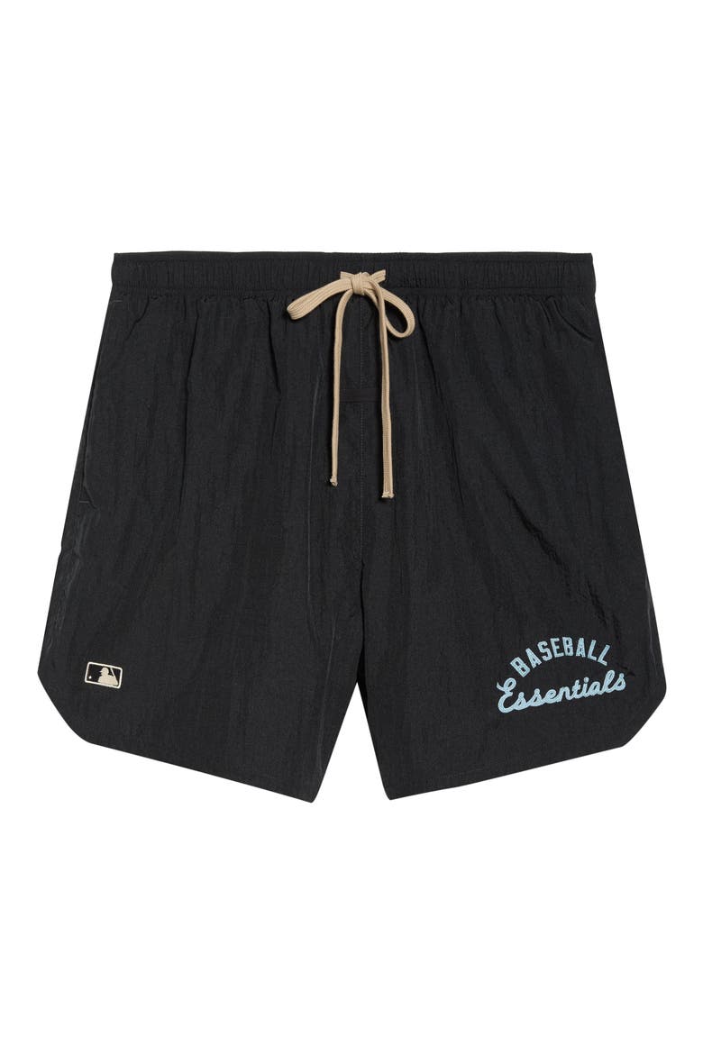 MLB Nylon Gym Shorts, Alternate, color, BLACK