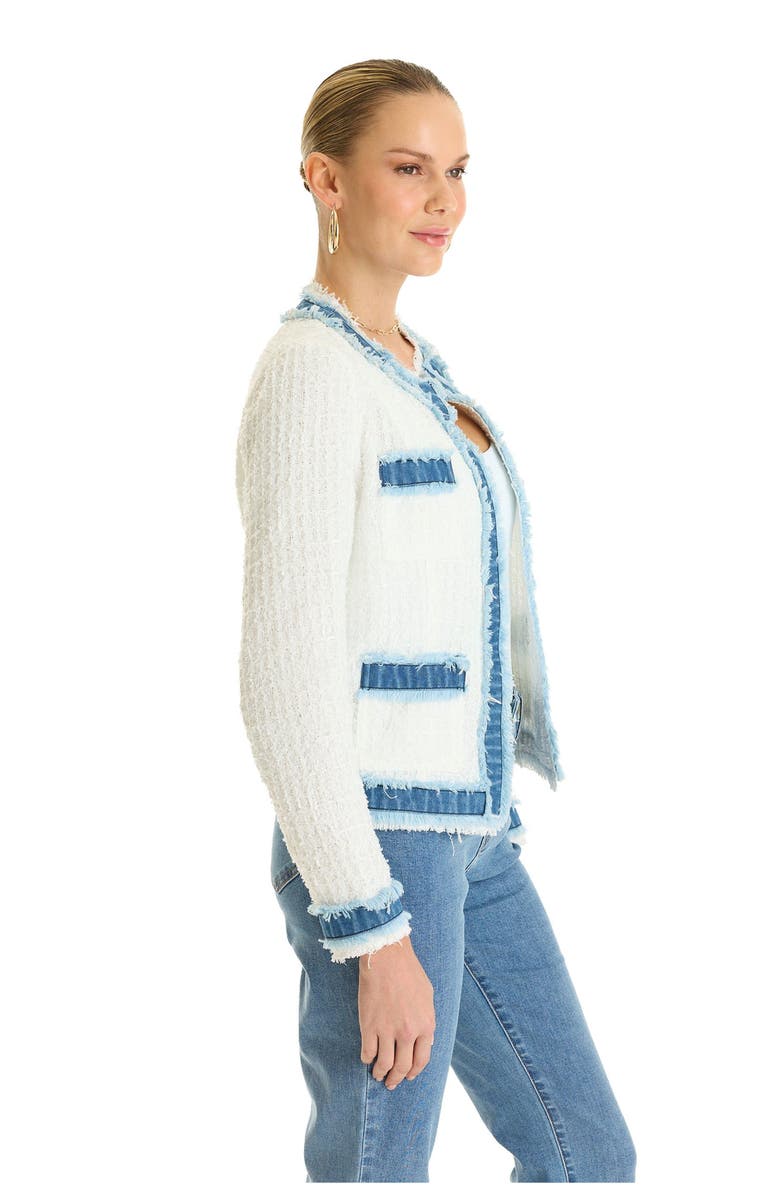 The Noli Shop Julia Tweed Jacket, Alternate, color, White