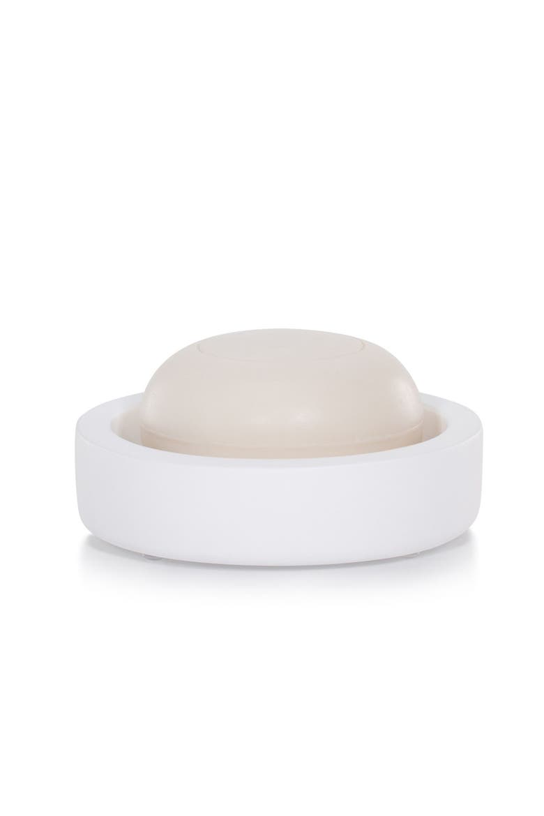 Domus White Matte Soap Dish, Main, color, WHITE