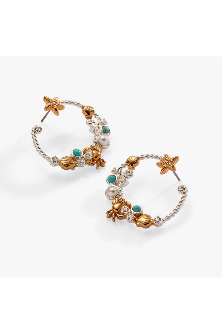Whimsical Seaside Rope Hoop Earring, Alternate, color, Silver
