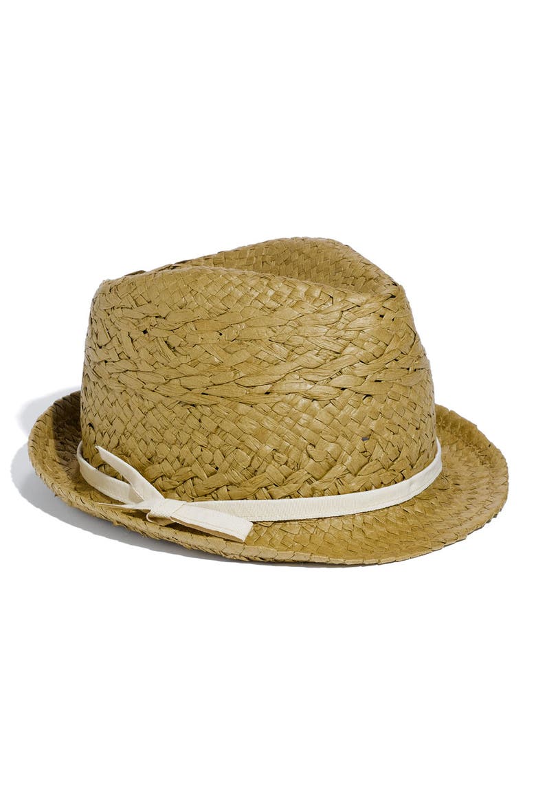 Straw Fedora, Main, color, BROWN