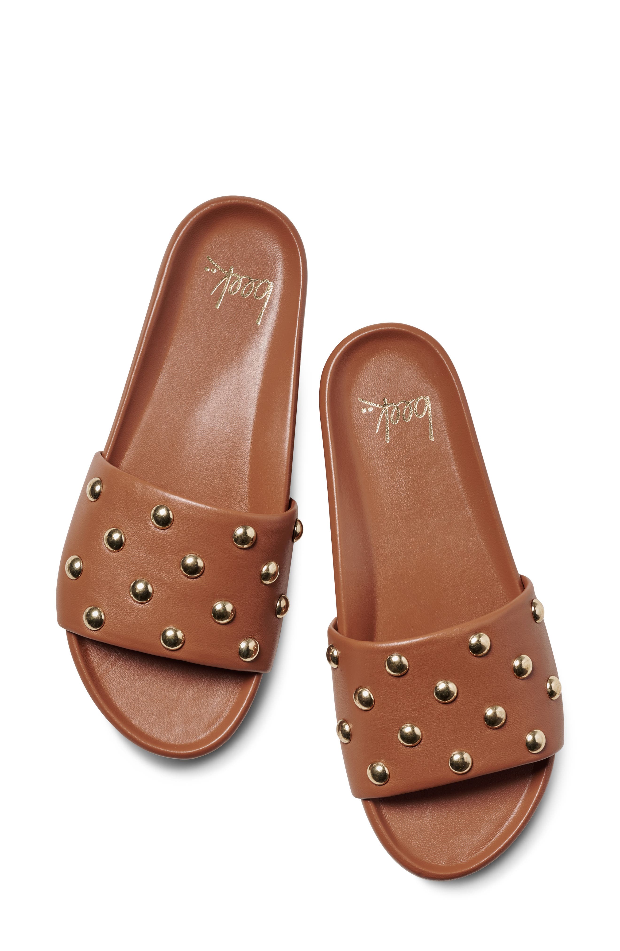 Beek Gallito Stud Slide Sandal, Alternate, color, Tan Gold