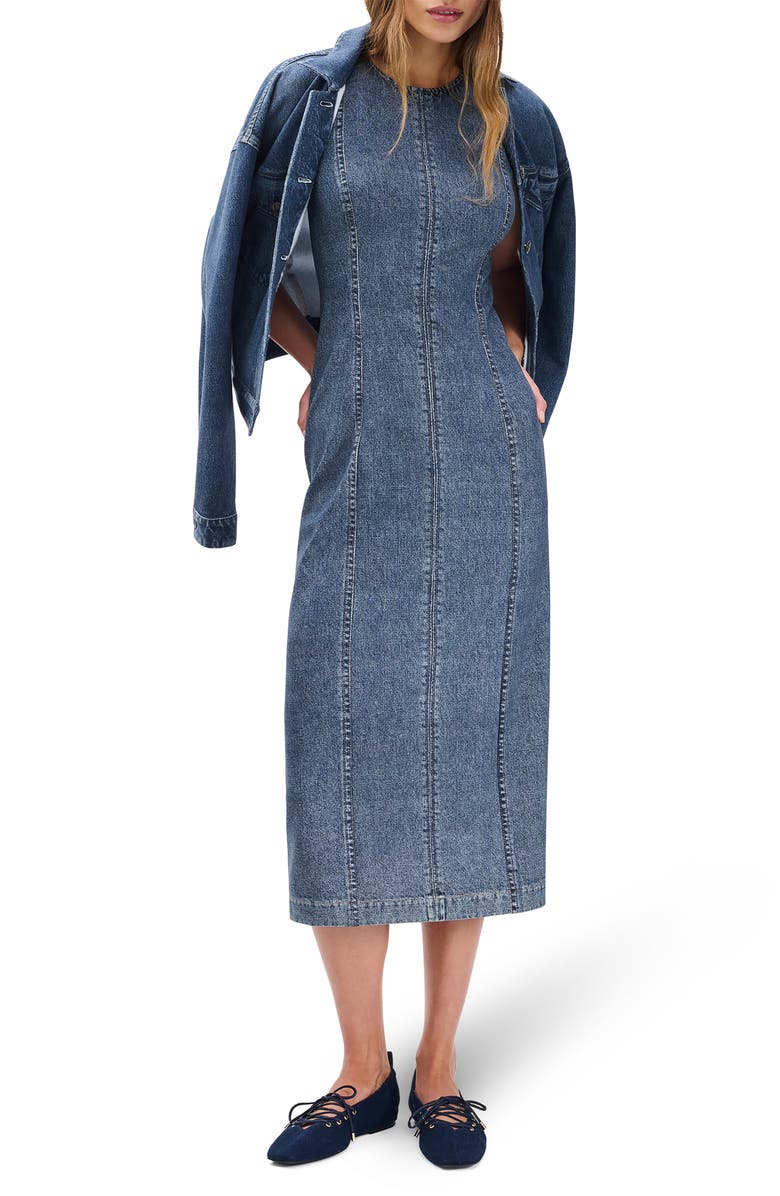 rag & bone Miramar Olivia Sleeveless Ponte Midi Dress, Alternate, color, 