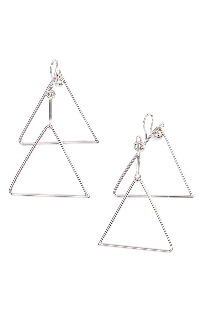 Vince Camuto Triangle Clip Earrings, Main, color, 