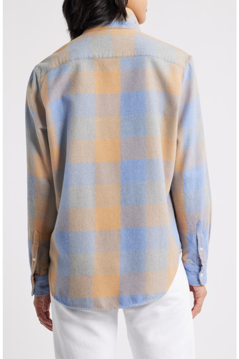 Eileen Relaxed Button-Up Shirt, Alternate, color, LARGE BLUE CAMEL CHECK