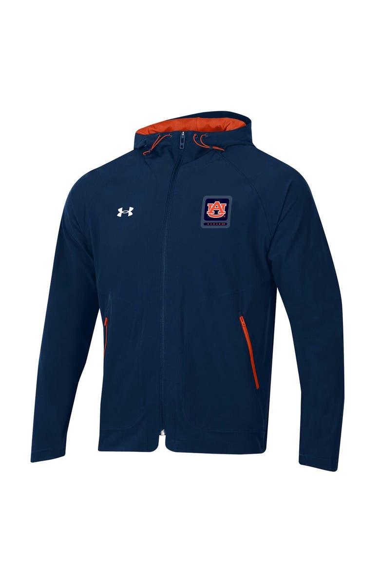 Under Armour Men's Under Armour Navy Auburn Tigers Unstoppable Raglan Full-Zip Jacket, Alternate, color, Navy