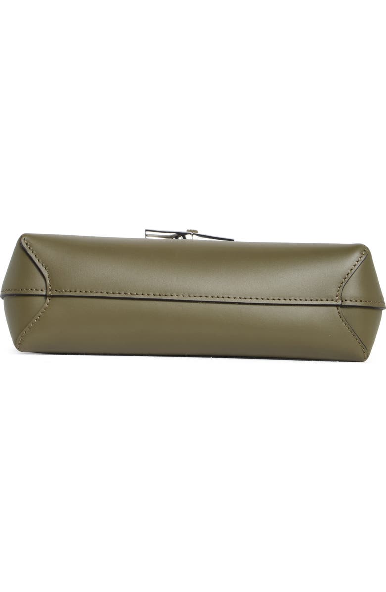 Longchamp Le Roseau Leather Shoulder Bag, Alternate, color, Khaki