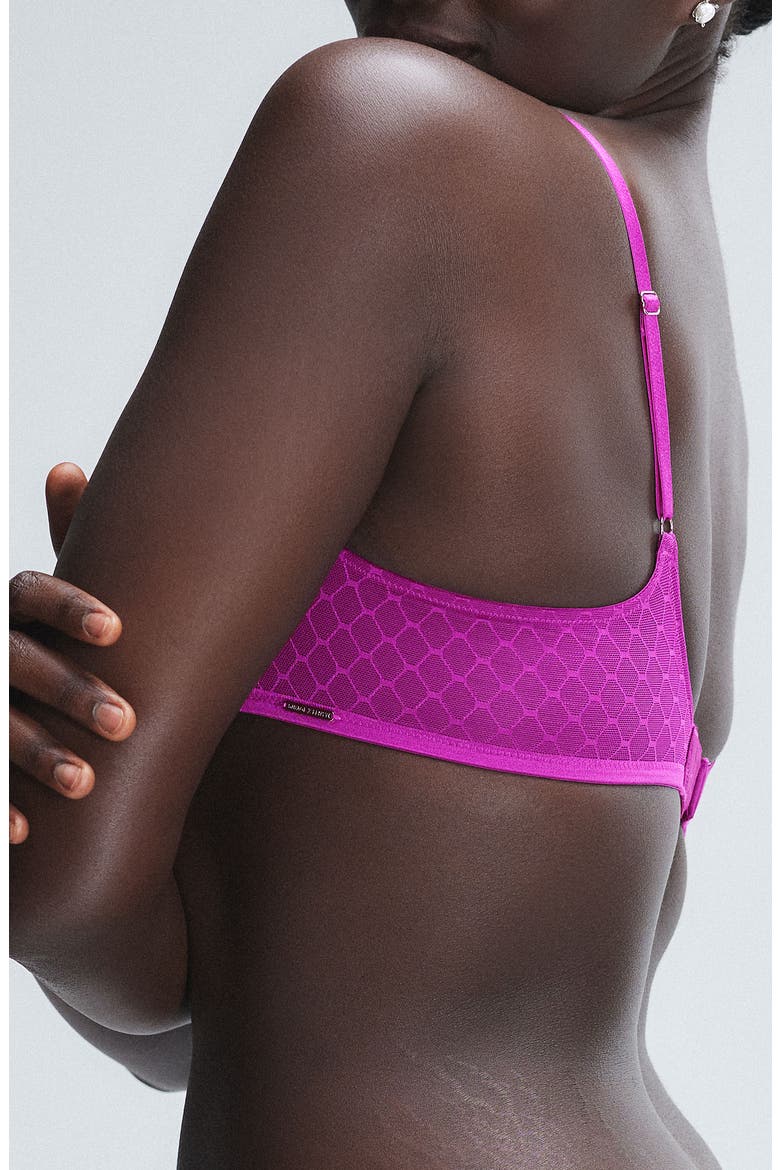 Show 'N Tell Mesh Unlined Demi Bra, Alternate, color, TRY ME PURPLE
