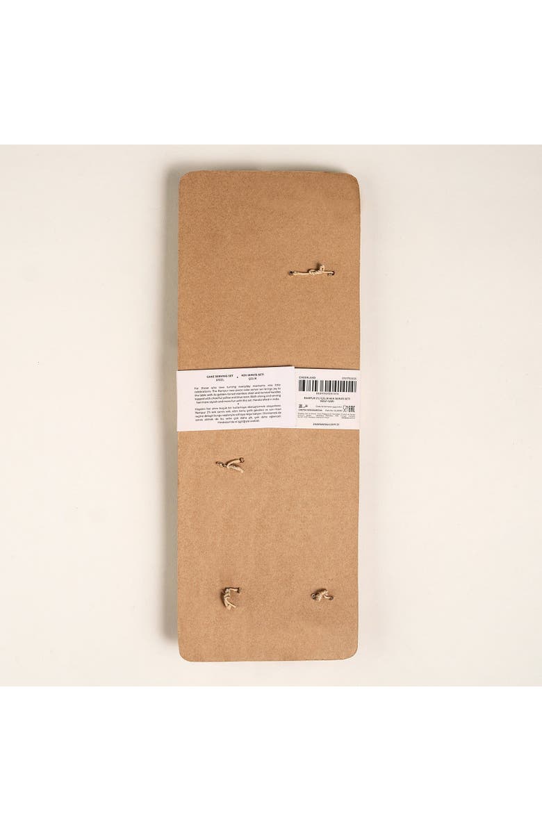 Zsa Zsa Zsu Rampur Set Of 2 Steel Cake Serving Set Cheerland, Alternate, color, Gold