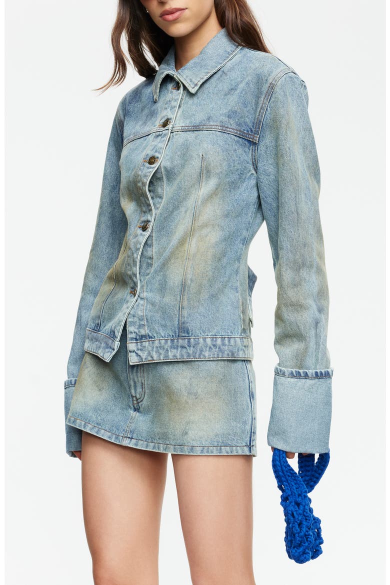 The Bronx Denim Jacket, Alternate, color, STONE BLUE