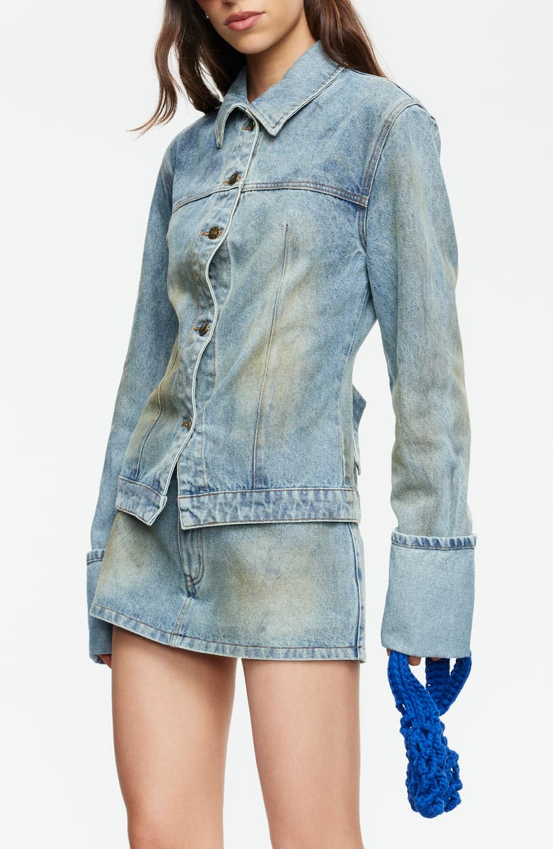 LIONESS The Bronx Denim Jacket, Alternate, color, Stone Blue