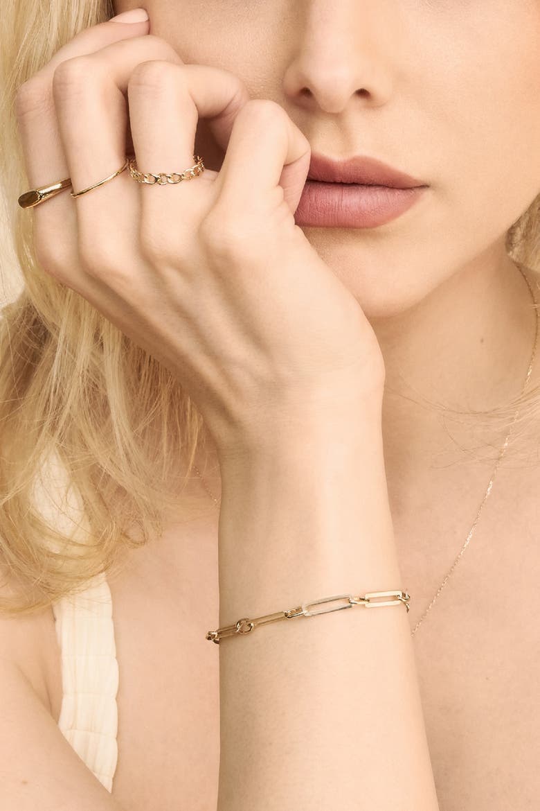 14K Yellow Gold Venice Alternating Link Bracelet, Alternate, color, Yellow Gold