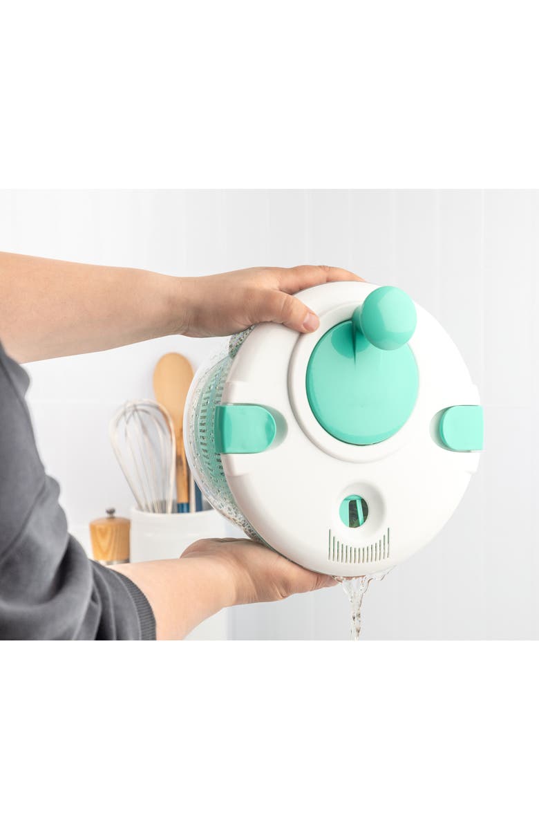 Core Home 5-Liter Salad Spinner, Alternate, color, Caribbean