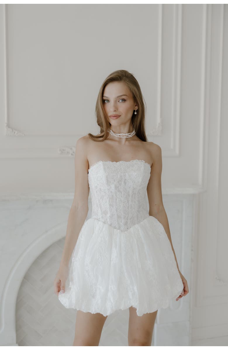 Untamed Petals Juliette Mini Dress, Main, color, Ivory