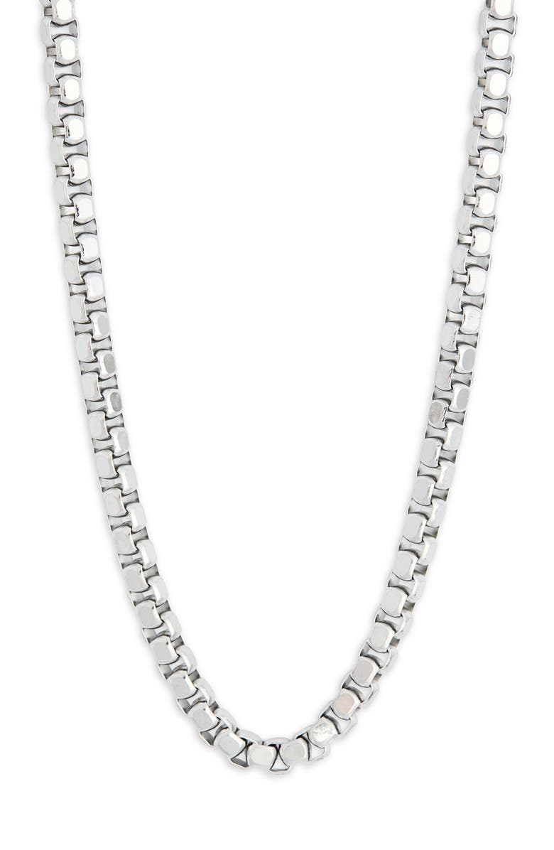 NORDSTROM RACK Men's Stainless Steel Rolo Chain Neckalce, Alternate, color, Stainless