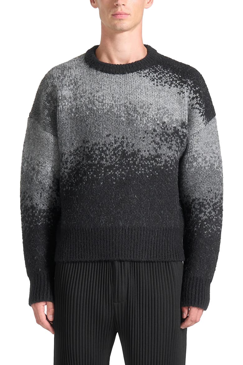 Yani Ombre Wool Crewneck Sweater, Alternate, color, Grey