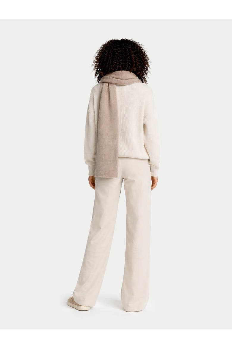Waffle Knit Cashmere Scarf, Alternate, color, taupe