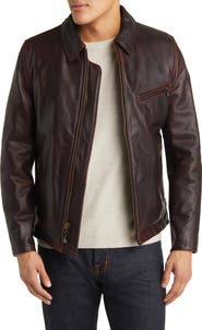 Schott NYC Waxy Cowhide Leather Mechanics Jacket