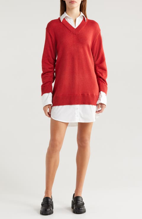 Colby Collar Long Sleeve Sweater Dress