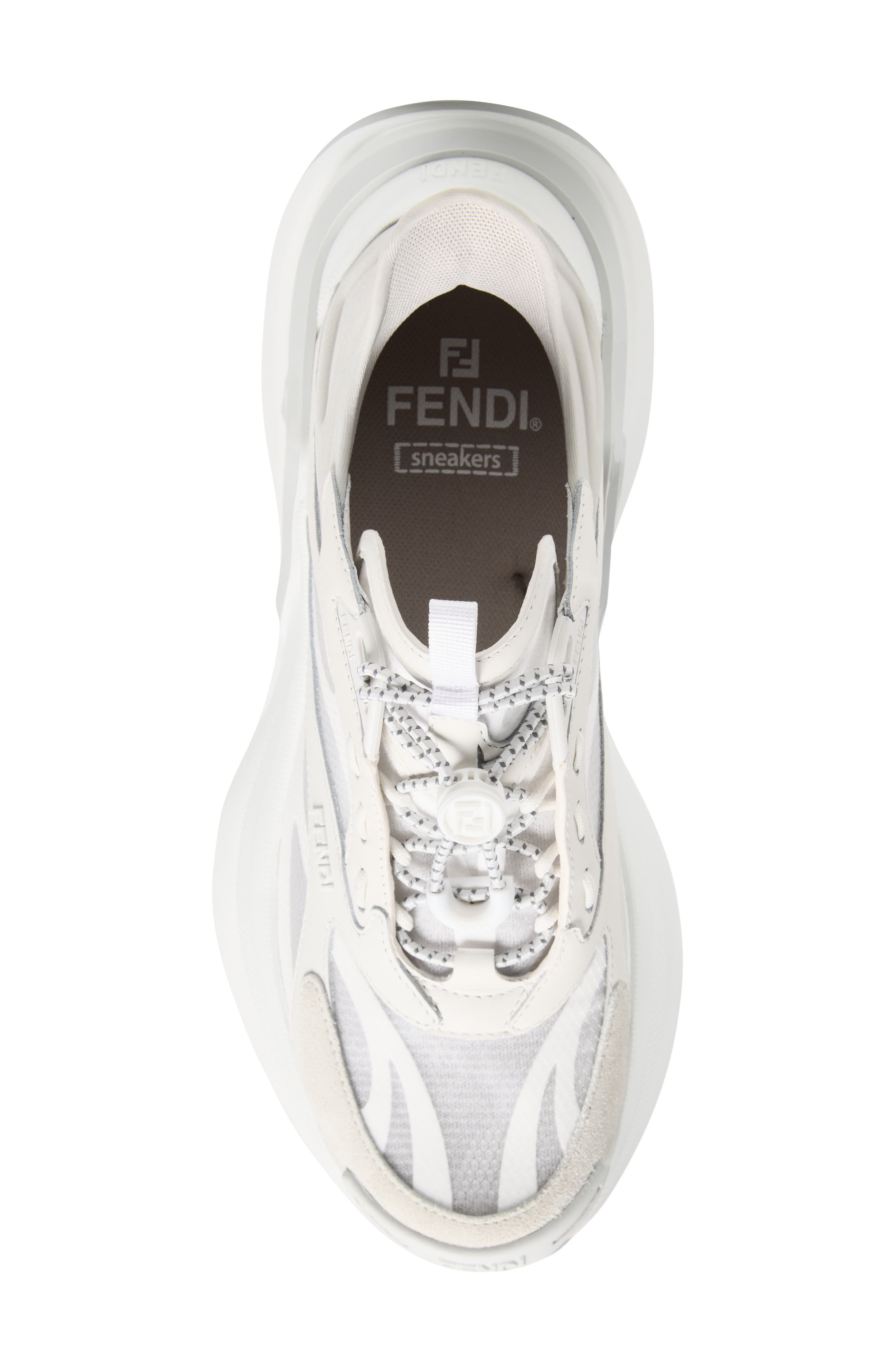 F-Light Mixed Media Sneaker, Alternate, color, WHITE