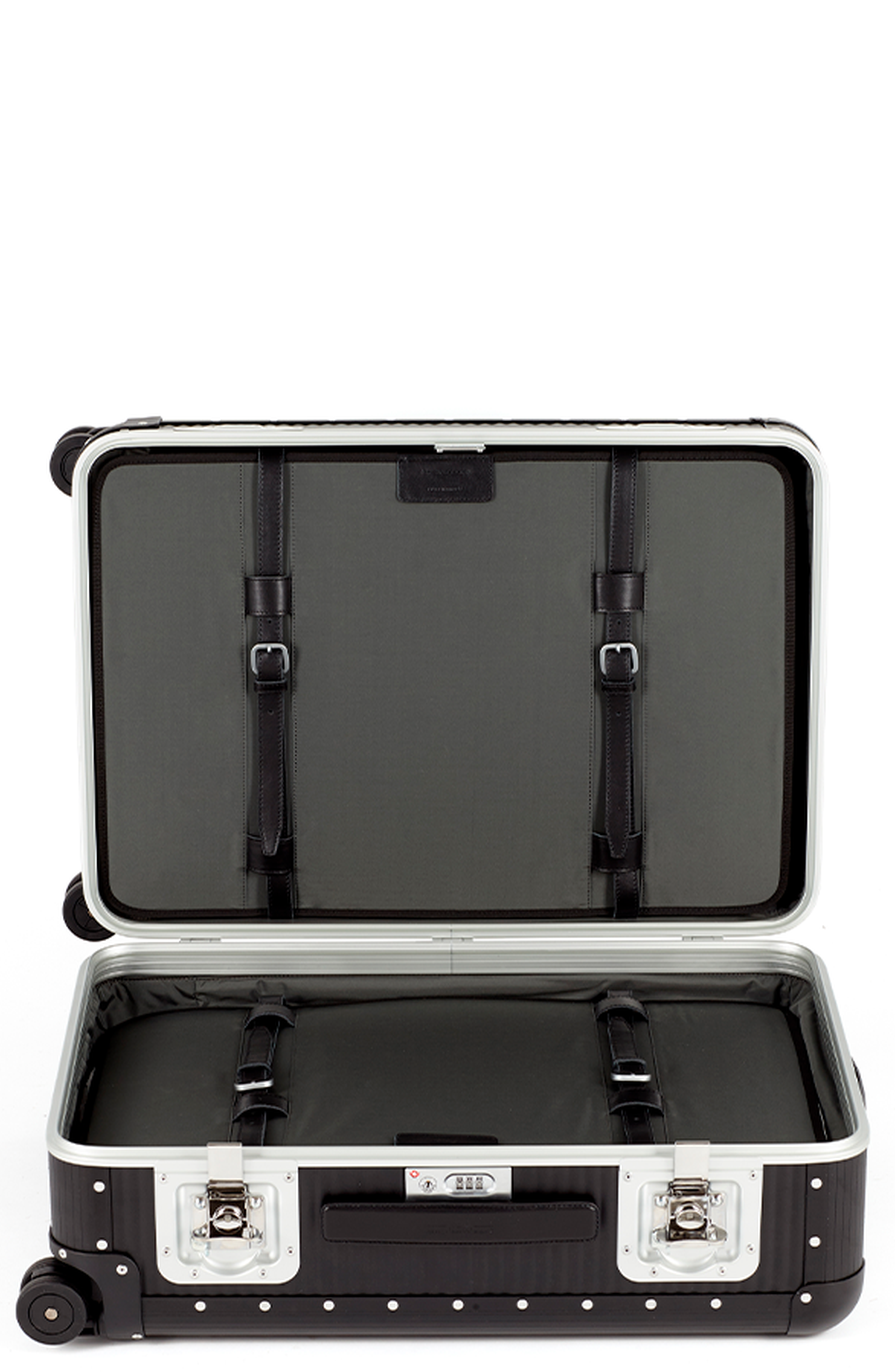 FPM - Fabbrica Pelletterie Milano - US Bank Spinner 68 Suitcase, Alternate, color, Caviar Black