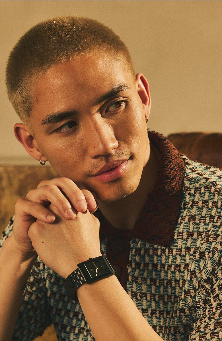 MVMT International Tank Bracelet Watch, 27.5mm, Alternate, color, 