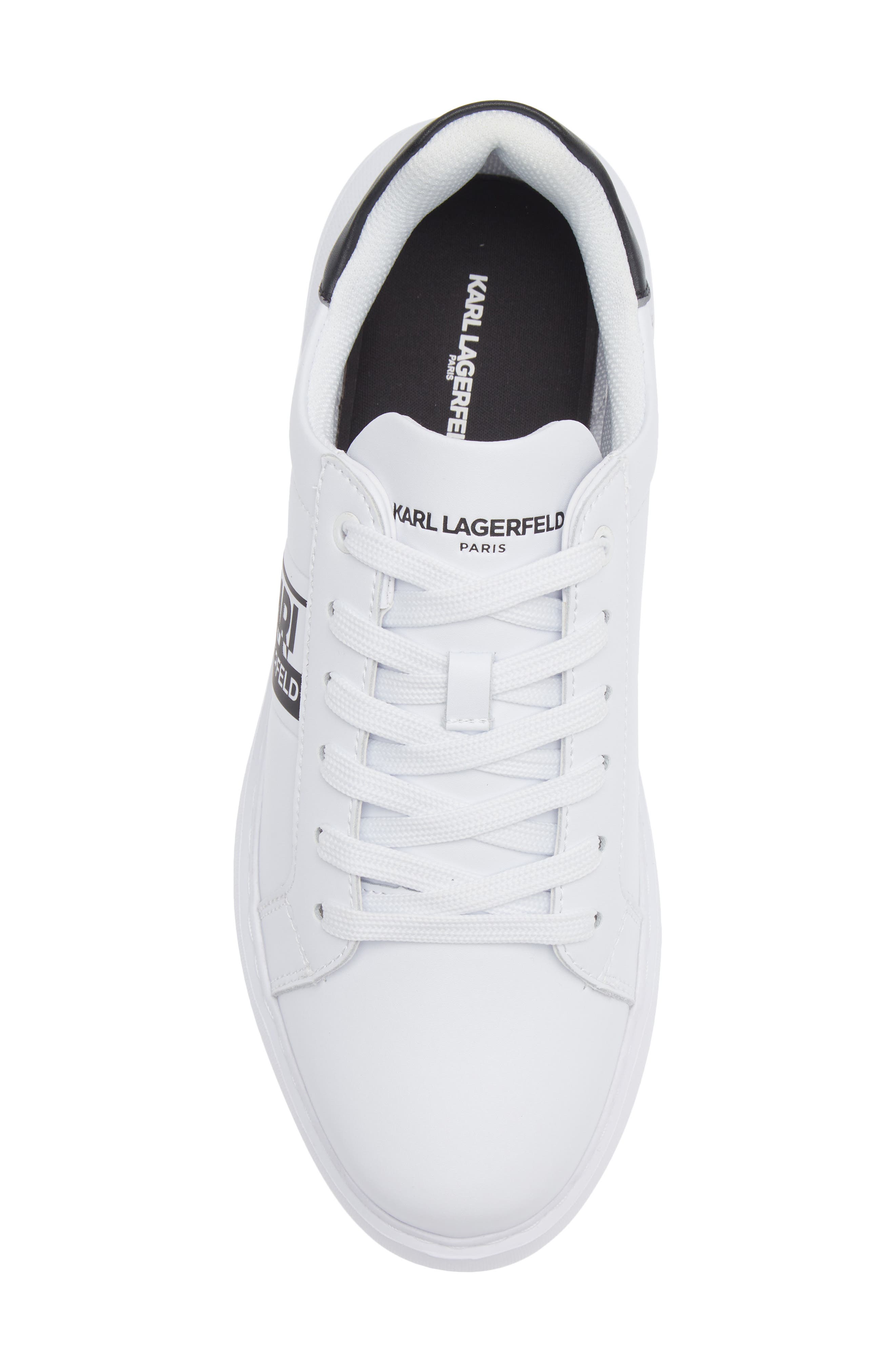 KARL LAGERFELD PARIS Leather Low Top Sneaker, Alternate, color, 