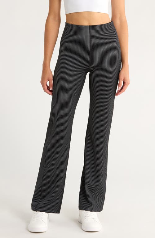 On All Day Ribbed High Waist Pants In Black