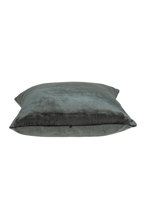Garnet Transitional Solid Pillow - 20" x 20" - Charcoal