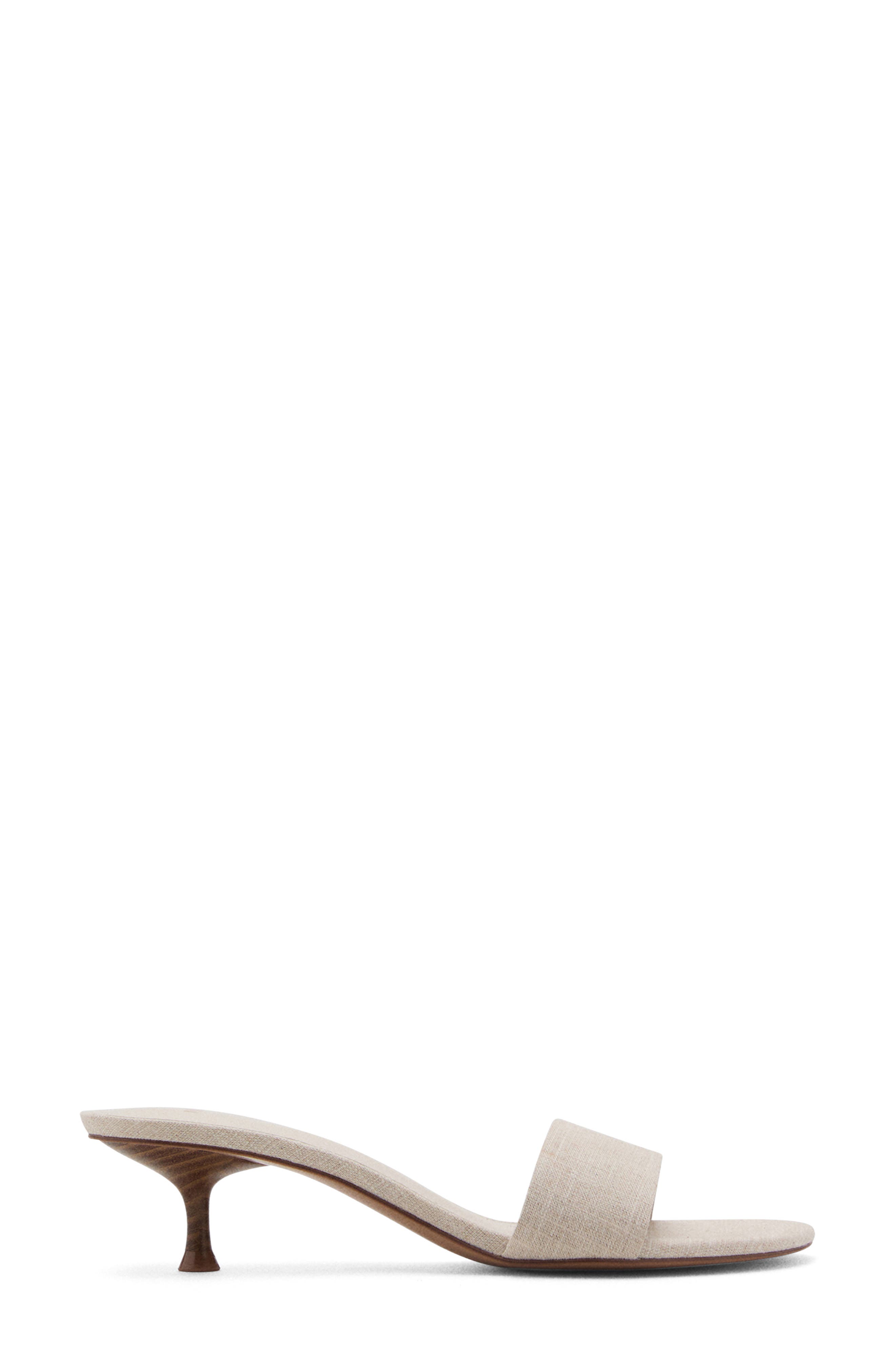 MANGO Kitten Heel Sandal, Alternate, color, Beige