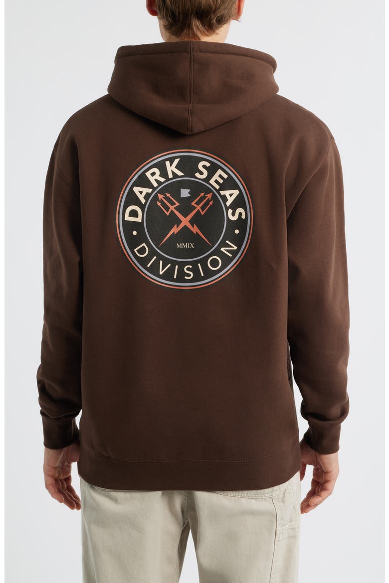 Time Teller Logo Graphic Fleece Hoodie, Alternate, color, BROWN