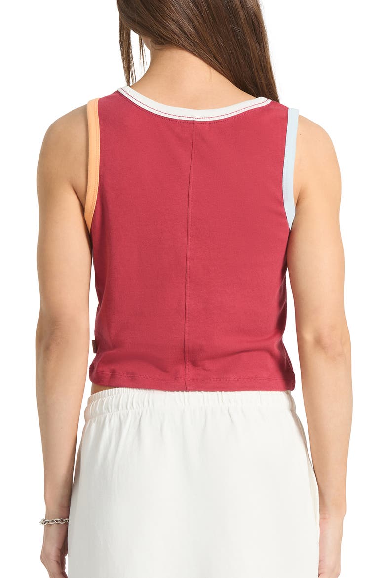 Carefree Cotton Crop Tank Top, Alternate, color, ROBUST RED