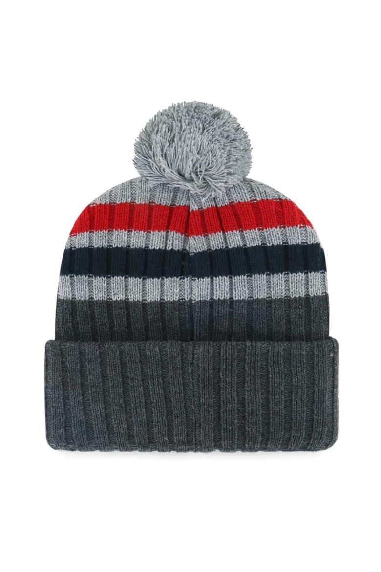 Men's '47 Gray Boston Red Sox Stack Cuffed Knit Hat with Pom, Alternate, color, Gray