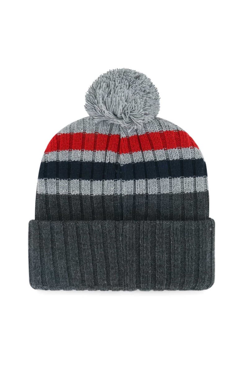 '47 Men's '47 Gray Boston Red Sox Stack Cuffed Knit Hat with Pom, Alternate, color, Gray
