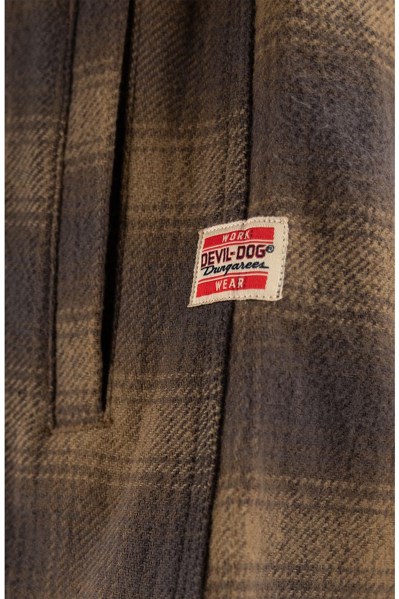 Plaid Twill Shirt Jacket, Alternate, color, COCOA COMBO