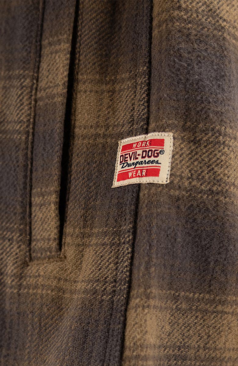 Devil-Dog Dungarees Plaid Twill Shirt Jacket, Alternate, color, 