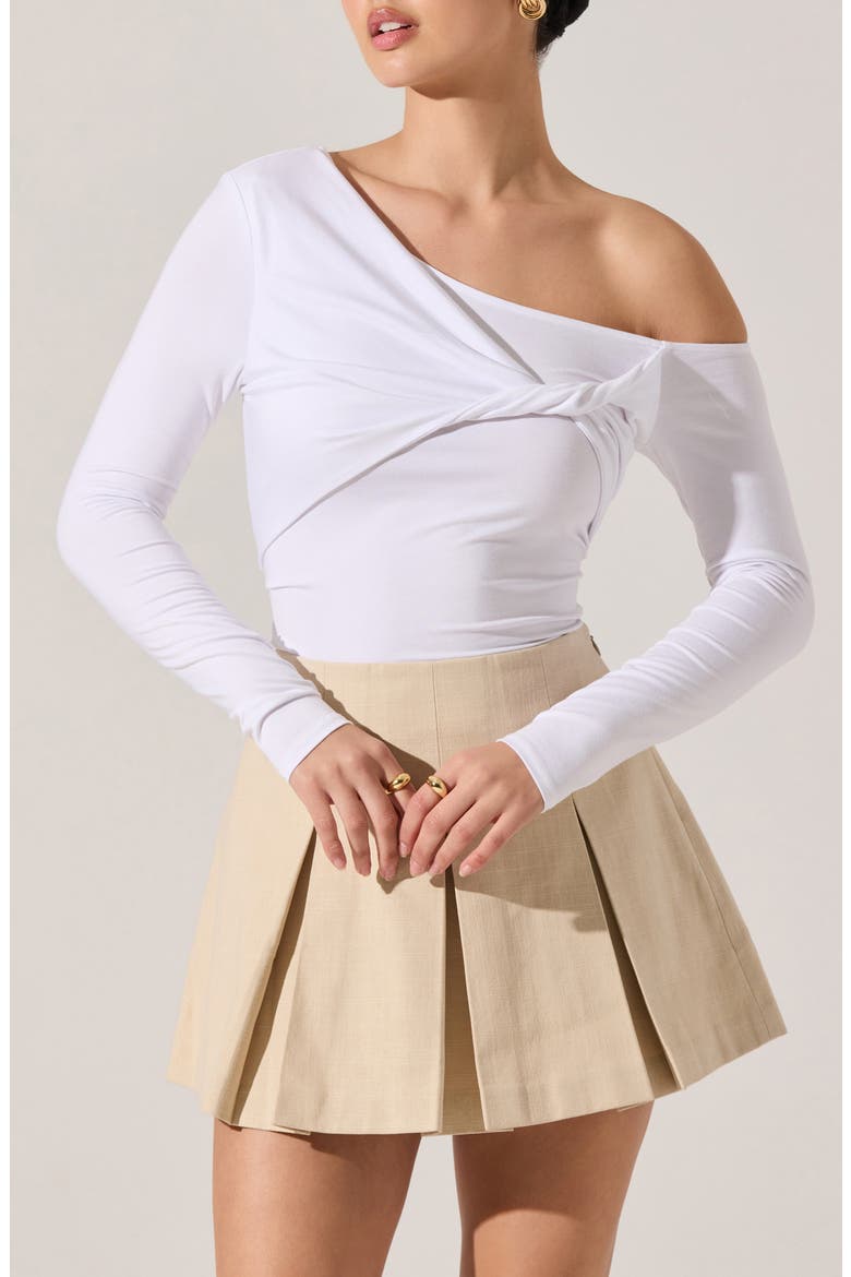 Kora One-Shoulder Top, Main, color, WHITE