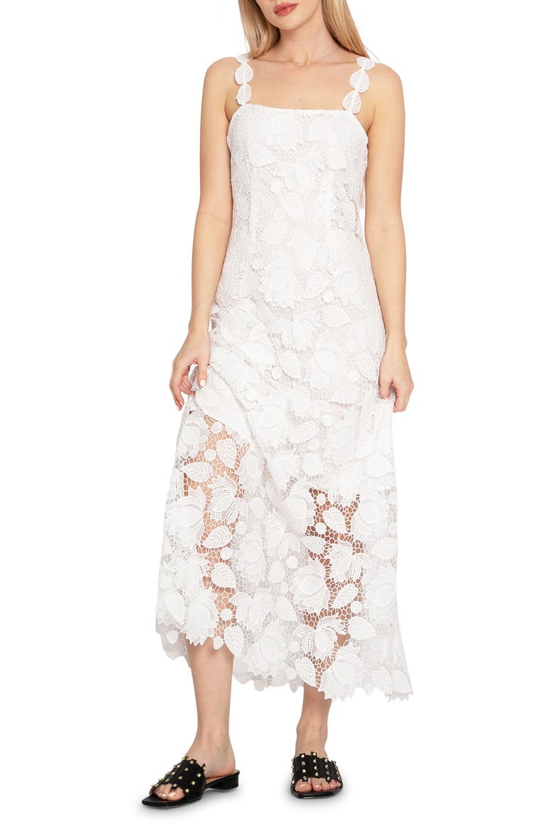Songbird Lace Maxi Dress, Alternate, color, WHITE