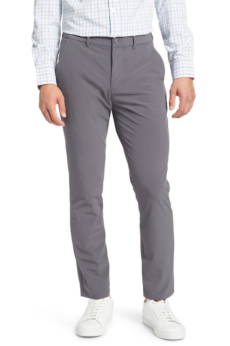 Helmsman Flat Front Chinos, Main, color, CHARCOAL SOLID