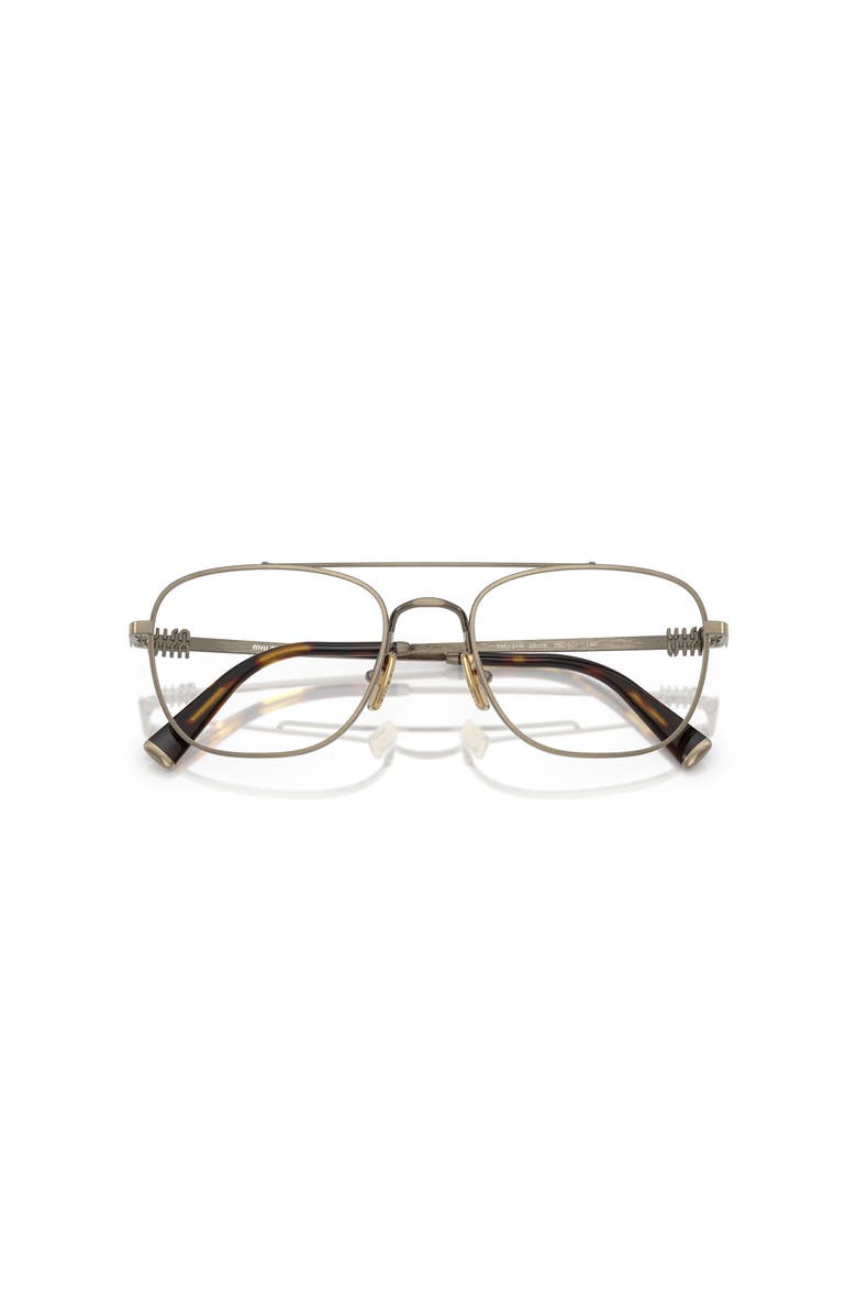 Miu Miu 53mm Square optical glasses, Alternate, color, Gold